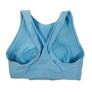 Athleta L Flex Spacer Aqua Blue Sports Bra Women's Medium 413243 Training Gym